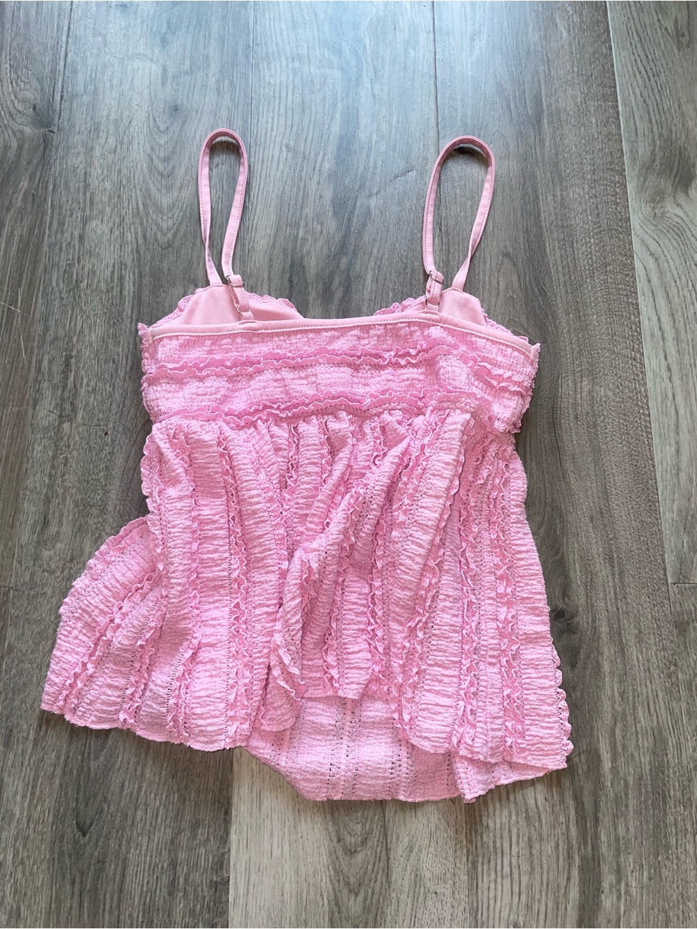 Pink Ruffled Tank Top - Picture 2 of 2